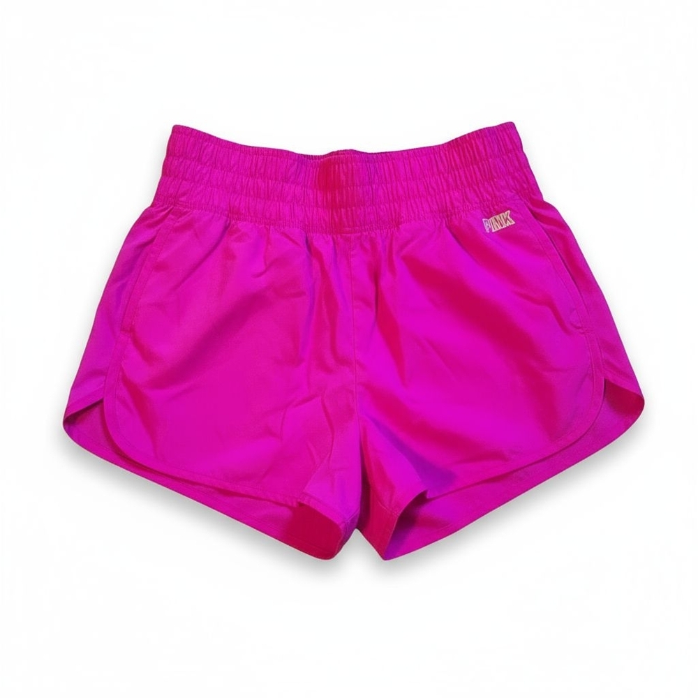 Victoria's Secret Running Shorts Women's Size S Magenta Logo Lined NWOT
